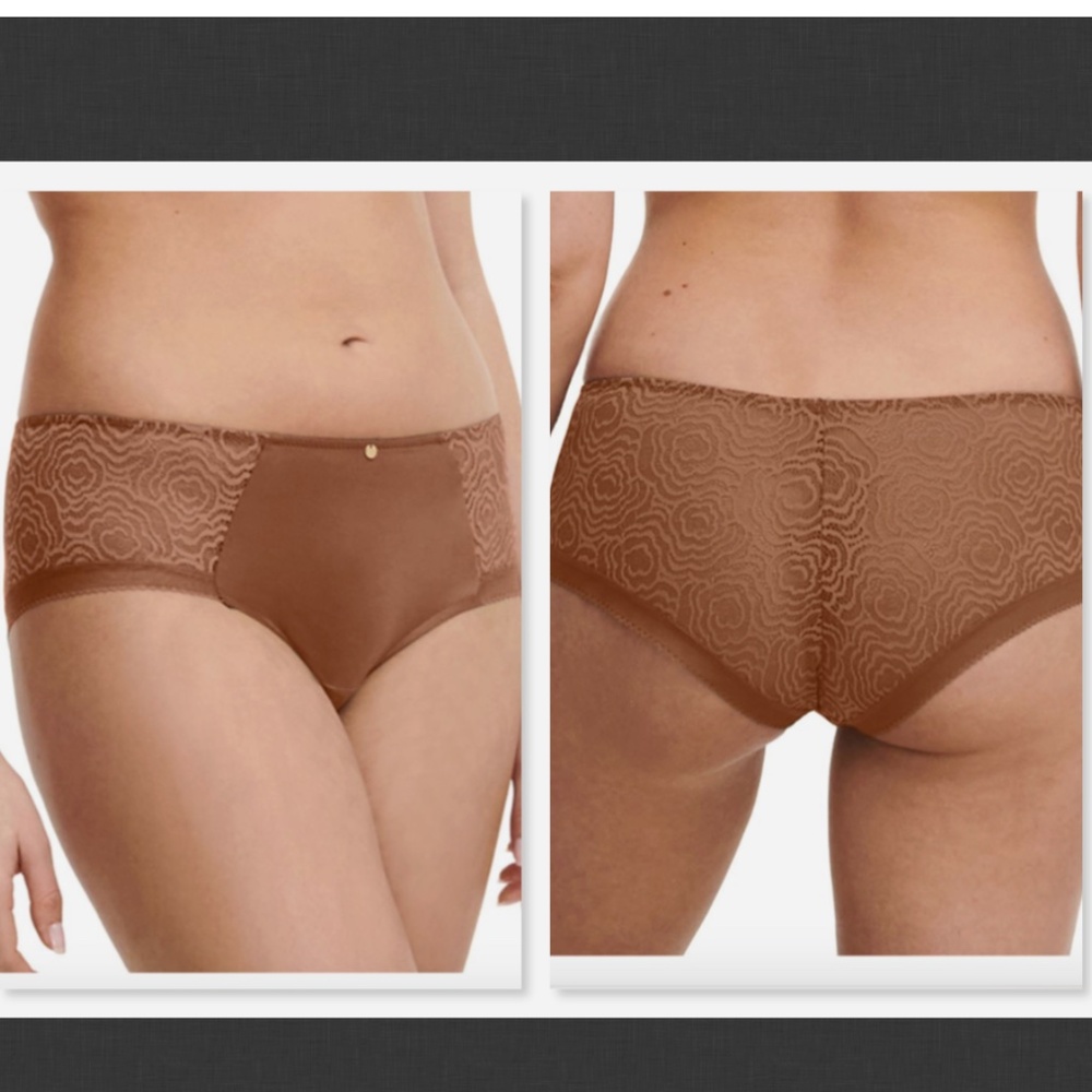 NEW Chantelle C Jolie Lace Hipster Color TABAC Size S